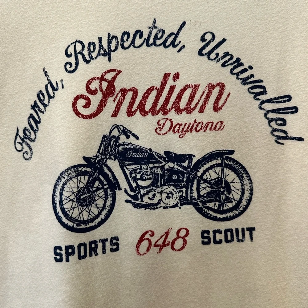 INDIAN BRAND MOTORCYCLE WOMEN’S SCOUT GRAPHIC TEE.SIZE XL (FITS LIKE A LARGE) - Picture 2 of 6